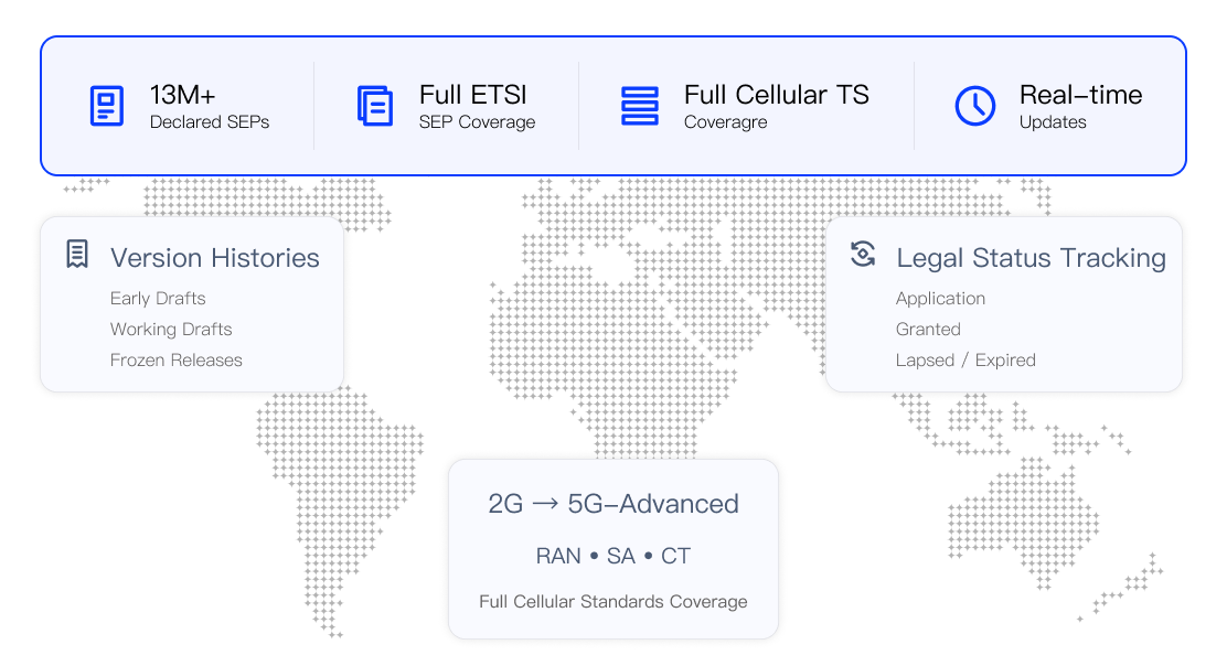 Standard data coverage map